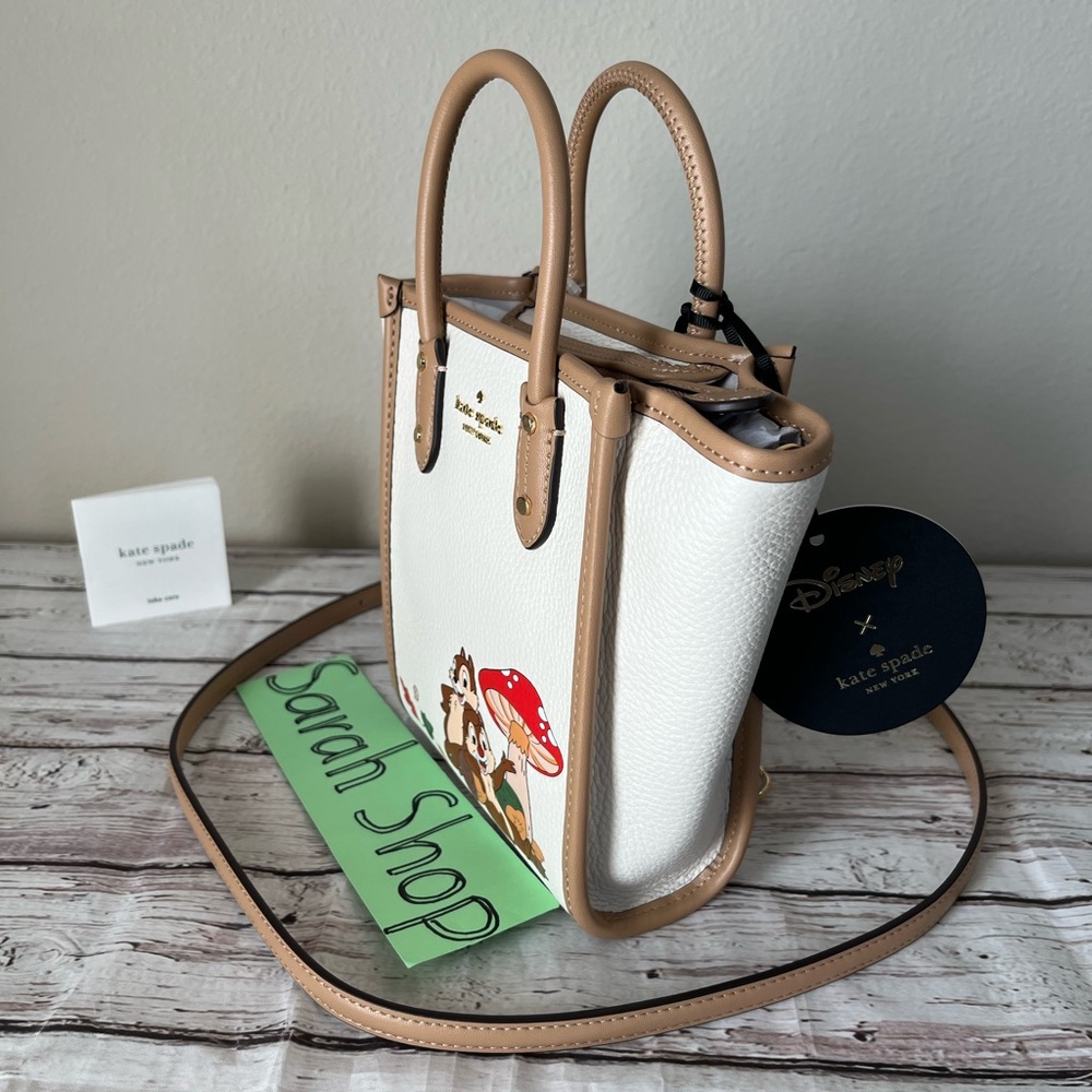 ♠️Kate Spade Ella Disney X KSNY Chip N Dale Mini Tote - Picture 3 of 13